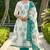 Off white color banarasi cotton fabric designer ethnic partywear suit