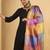 Black women regular kurta with trousers & with dupatta