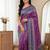 New Trending Soft Silk Blend With ajarakh Print And Real Mirrar Work Women's Saree With Blouse Set