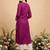 Purple women ethnic motifs embroidered sequinned kurta