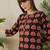 Black women ethnic motifs printed kurta