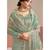 Sea green color beautiful gold silk fabric designer embroidered suit
