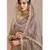 Grey color beautiful gold silk fabric designer embroidered suit