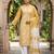 Mustard color designer printed ethnic partywear salwar kameez