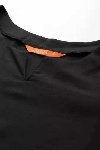 Black kurta with trousers & with dupatta