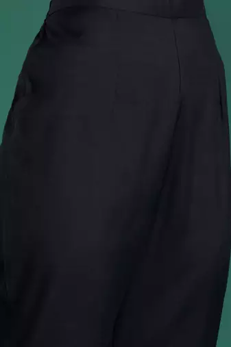 Black kurta with trousers & with dupatta