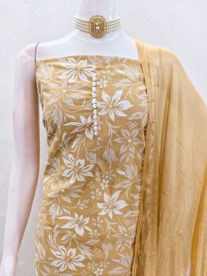 Mustard color designer printed ethnic partywear salwar kameez 4