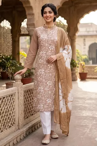 Mouve color designer printed ethnic partywear salwar kameez