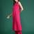 Pink pleated kurta with trousers