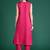 Pink pleated kurta with trousers
