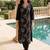 Black women floral embroidered regular thread work kurta with trousers
