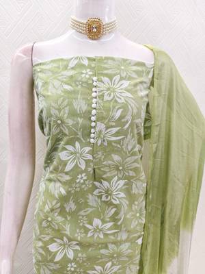 Green color designer printed ethnic partywear salwar kameez 3