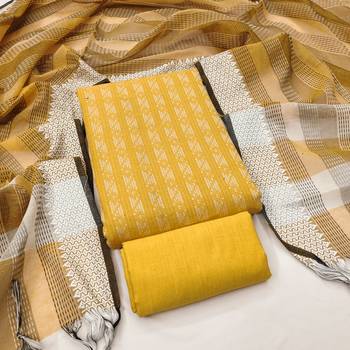 Yellow color wevon designer ethnic partywear salwar kameez 3