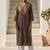 Grey women ethnic motifs printed sequinned kurta