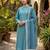 Blue color wevon designer ethnic partywear salwar kameez