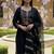 Black women ethnic motifs embroidered regular thread work pure cotton kurta with palazzos & with dupatta