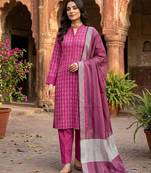 Pink color wevon designer ethnic partywear salwar kameez