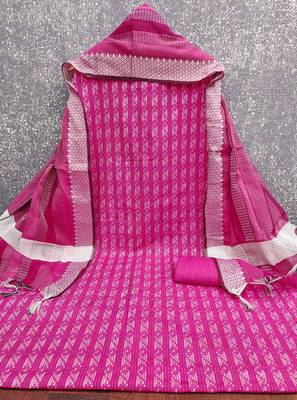 Pink color wevon designer ethnic partywear salwar kameez 2