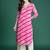 Pink leheriya printed mirror work kurta