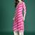 Pink leheriya printed mirror work kurta