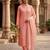 Peach color wevon designer ethnic partywear salwar kameez