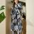 Black women floral printed regular pure cotton kurta with trousers
