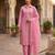 Pink color wevon designer ethnic partywear salwar kameez