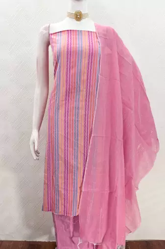 Pink color wevon designer ethnic partywear salwar kameez