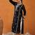 Black women ethnic motifs embroidered thread work kurta