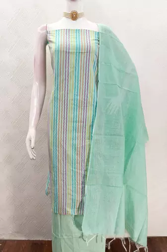 Sea green color wevon designer ethnic partywear salwar kameez