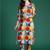 Multicolor women floral printed regular pure cotton kurta with trousers