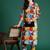 Multicolor women floral printed regular pure cotton kurta with trousers
