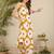 Mustard women floral printed regular pure cotton kurta with trousers