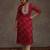 Pink women bandhani printed sequinned georgette straight kurta