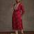Pink women bandhani printed sequinned georgette straight kurta