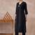 Black women regular liva kurta with trousers