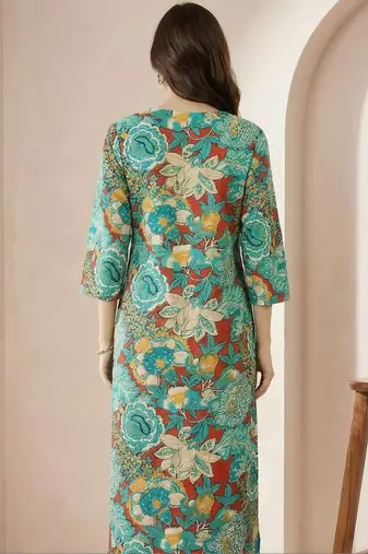 Multicolor women floral printed floral kurta