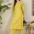 Green women solid kurta with trousers