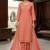 Orange color jam cotton fabric designer ethnic partywear suit