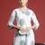 White floral printed pure cotton kurta