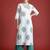 White floral printed pure cotton kurta
