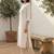 White women embroidered thread work kurta