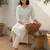 White women embroidered thread work kurta
