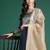 Grey floral printed straight kurta with trouser and dupatta