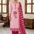 Pink color jam cotton fabric designer ethnic partywear suit