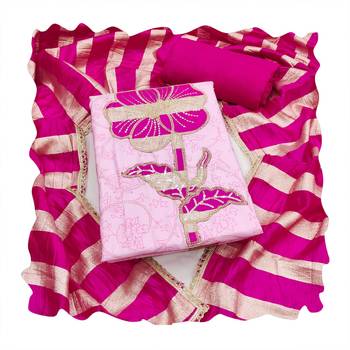 Pink color jam cotton fabric designer ethnic partywear suit 2