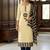Cream color jam cotton fabric designer ethnic partywear suit