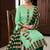 Green color jam cotton fabric designer ethnic partywear suit