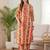 Multicolor women printed regular pure cotton kurta with palazzos