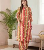 Multicolor women ethnic motifs printed regular kurta with palazzos